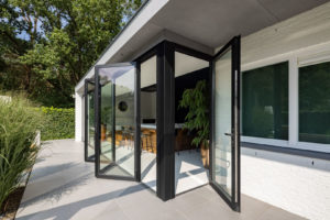 Aluminium vouwwand zwart